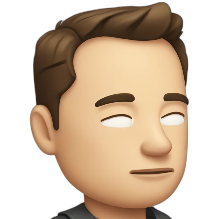 sleepy elon musk emoji