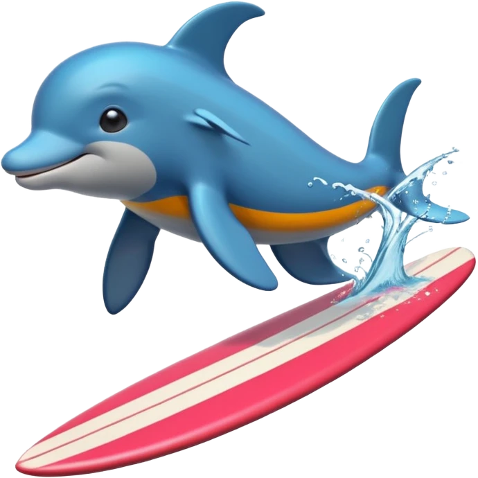 surfing dolfin emoji