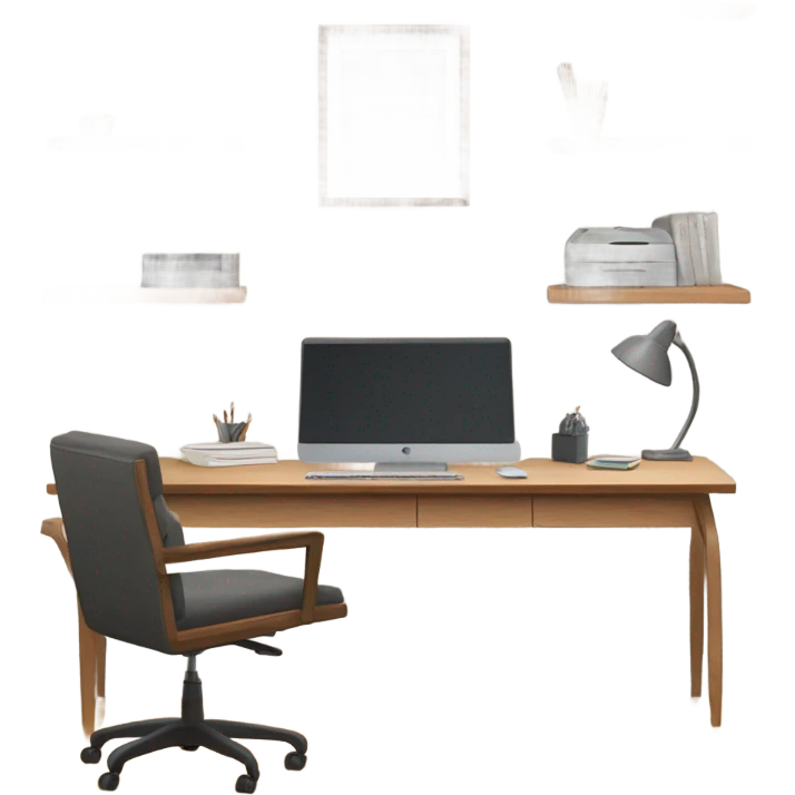 modern-minimalistic-home-office-front view emoji