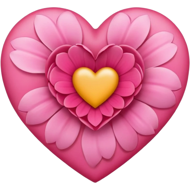 Rosado corazon flor emoji