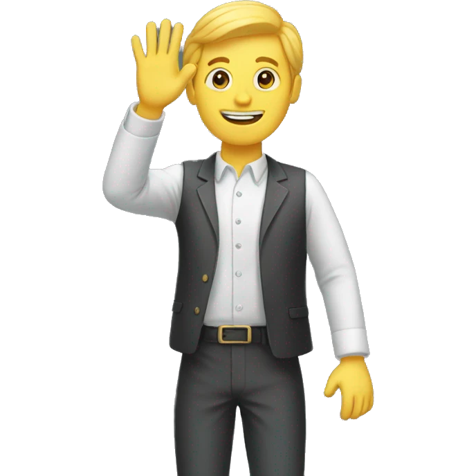 waving man emoji