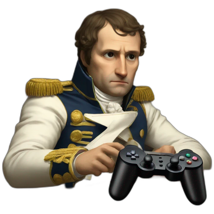 Napoleon plays video games emoji