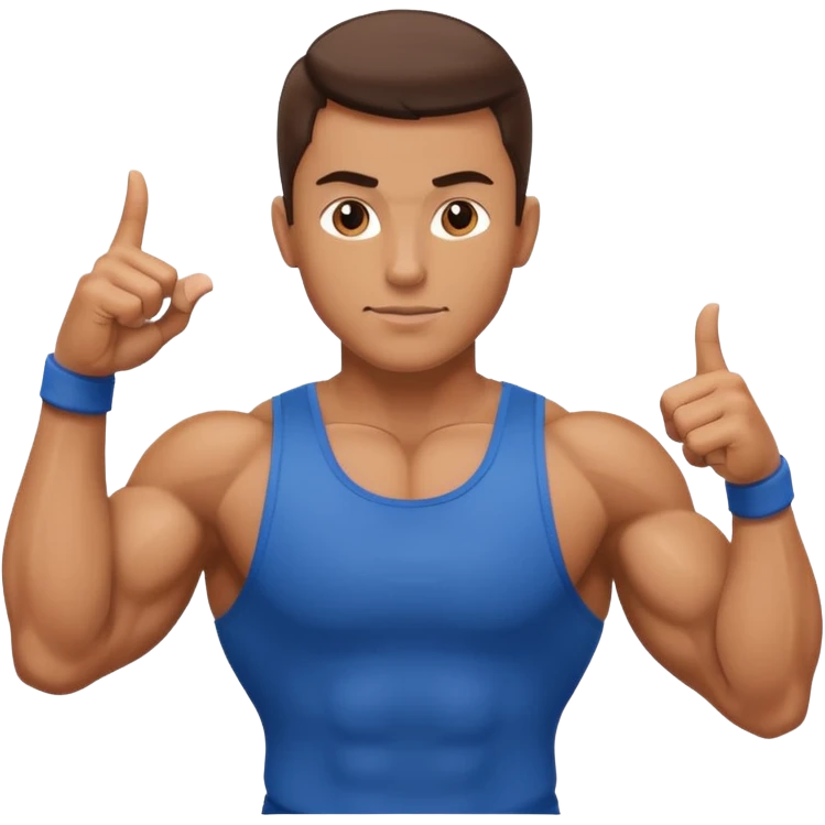 Gym trainer pointing at the camera emoji