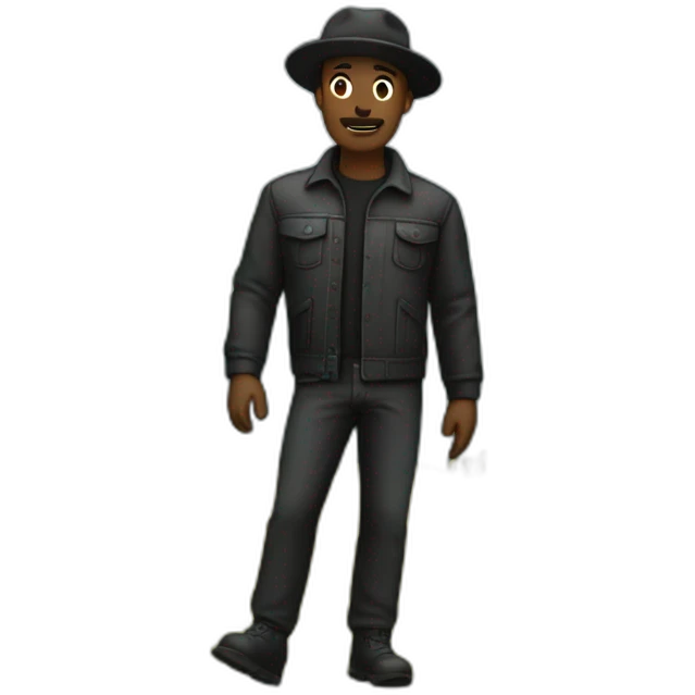 homme noir qui travaille dans les champs emoji