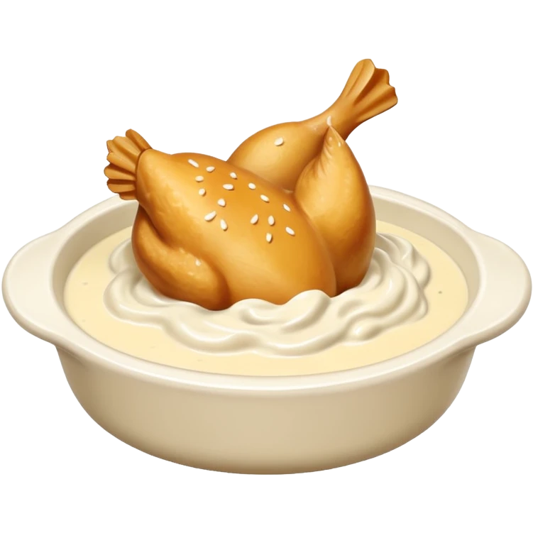 Make a emoji of cream on chicken emoji