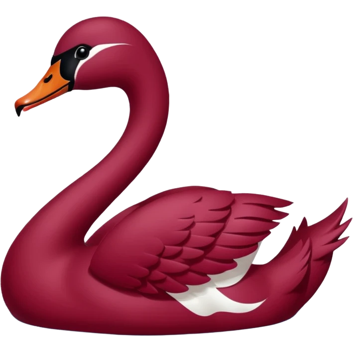 Maroon swan emoji