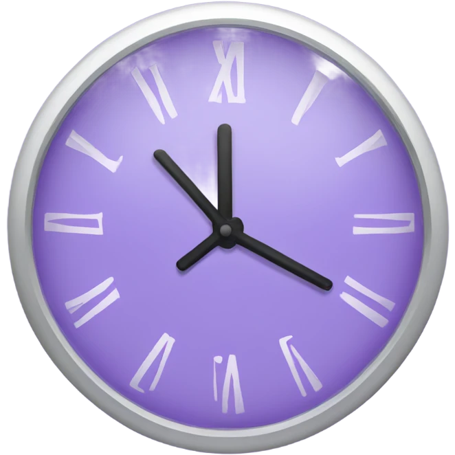 Lavender clock emoji