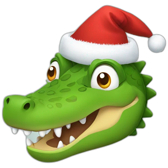 Crocodile xmas emoji