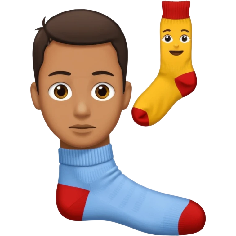 human slave watching a guy socks emoji