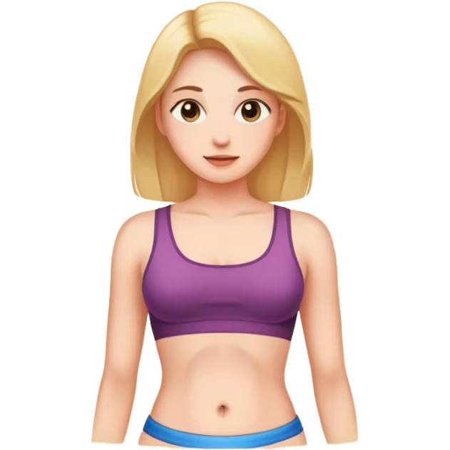 a flat woman stomach emoji