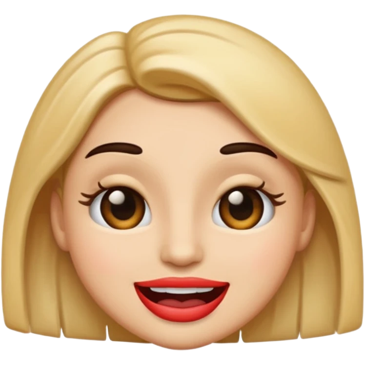 emoji with long eyelashes and thick lips emoji