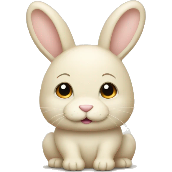 Cream colored bunny emoji