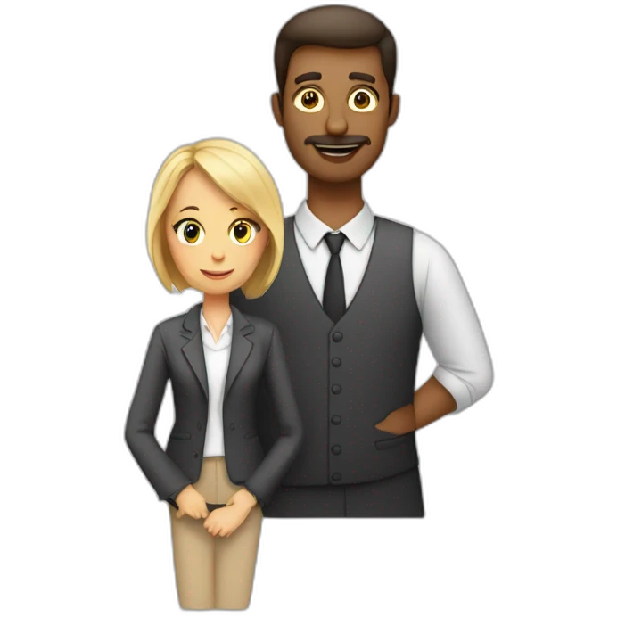 teacher vs tutor two white people woman and man emoji