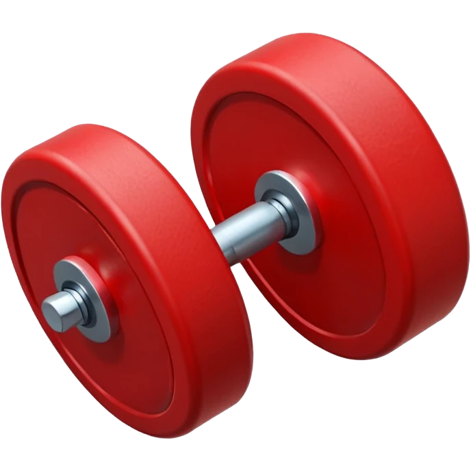 one red dumbbell emoji