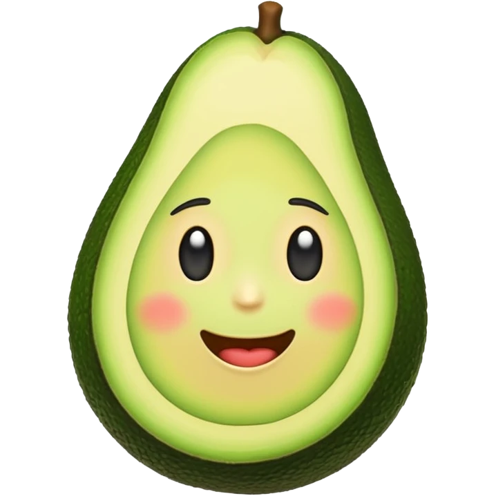 3D emoji, emoji de um abacate lindo emoji