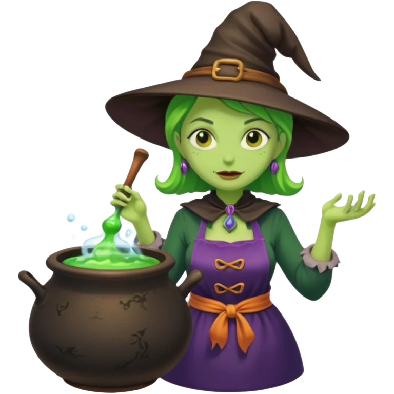 green witch cooking potion emoji