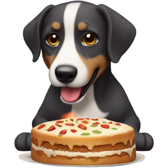 perro comiendo torta emoji