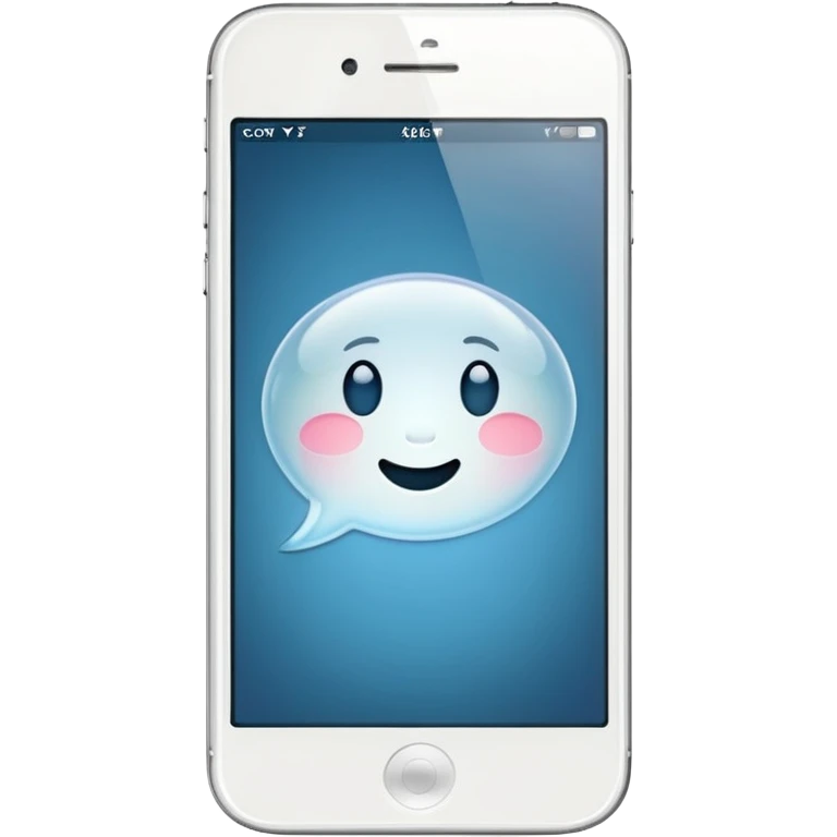 an iphone where we can see bubble speech on the screen emoji