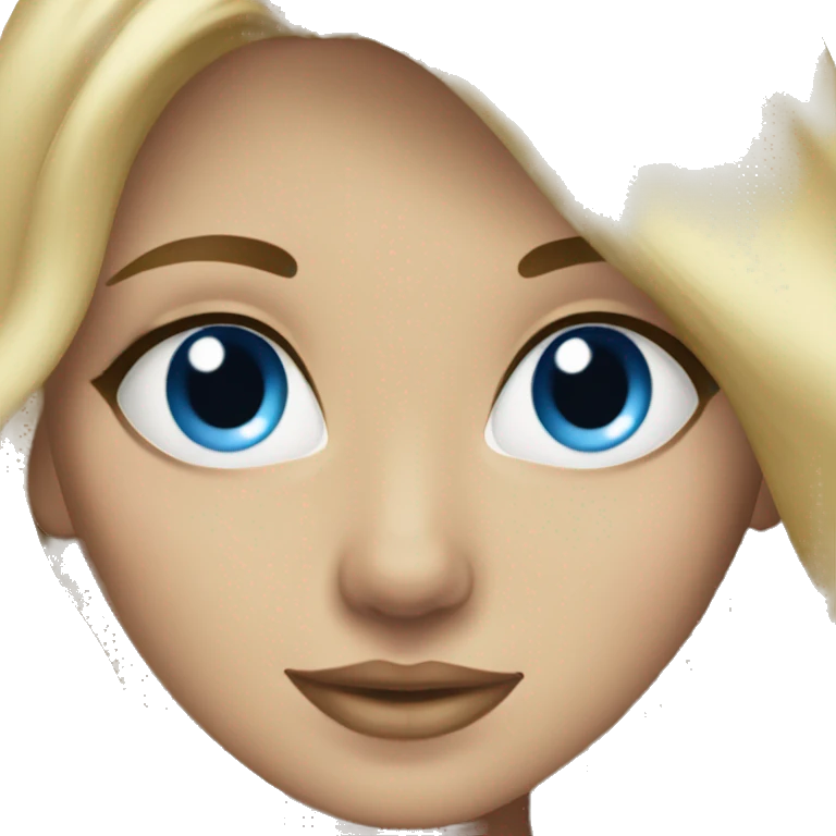 Beautiful blue-eyed blonde emoji