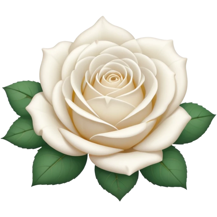 white rose, without green leaves, just flower emoji