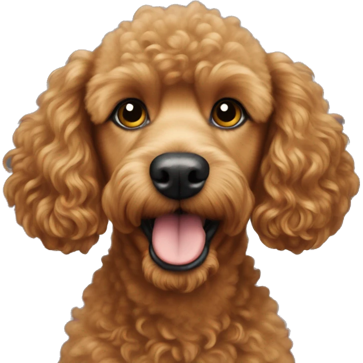 Red golden poodle mix mini emoji