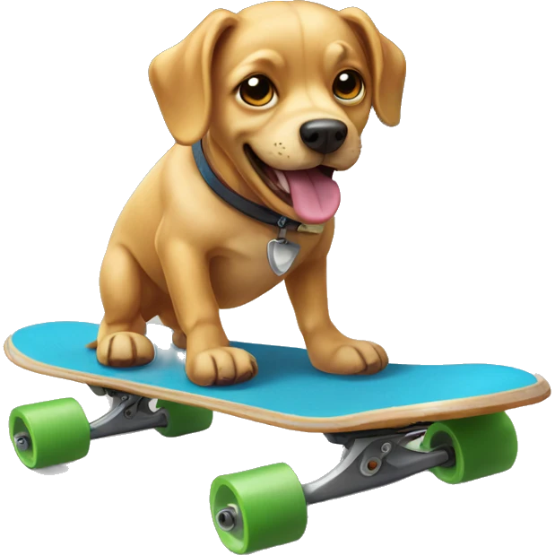 Dog on the skateboard emoji