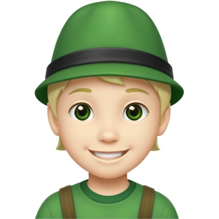 kid Character with Green Hats emoji