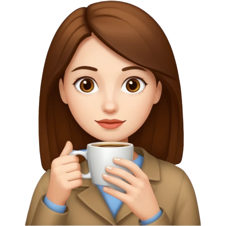 woman drinking coffee emoji