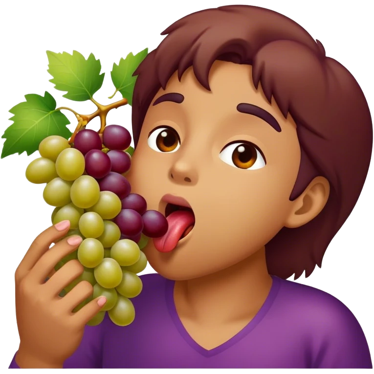 Licking grapes  emoji