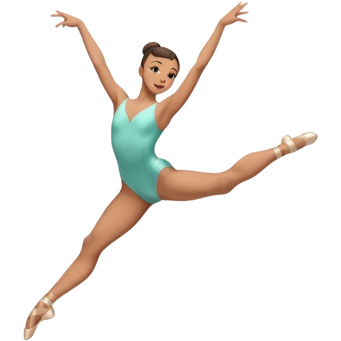 Dancer doing a toe touch emoji