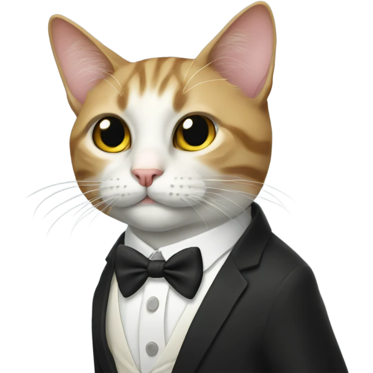 a formal cat  emoji