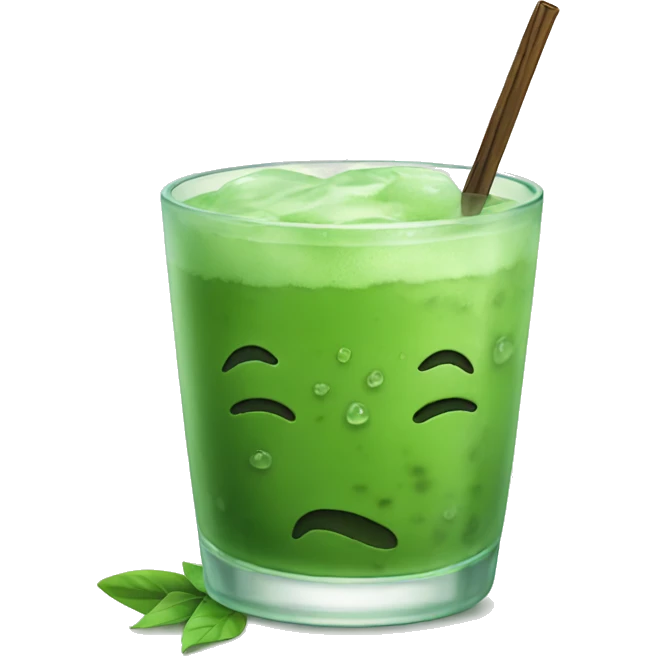 iced matcha in a glass emoji