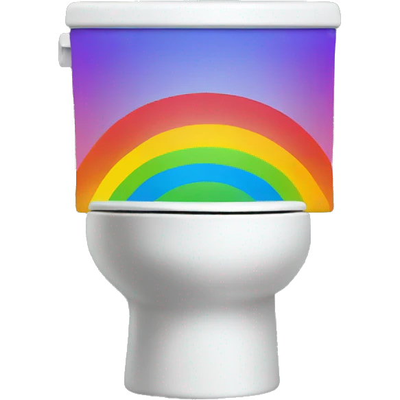 rainbow toilet emoji