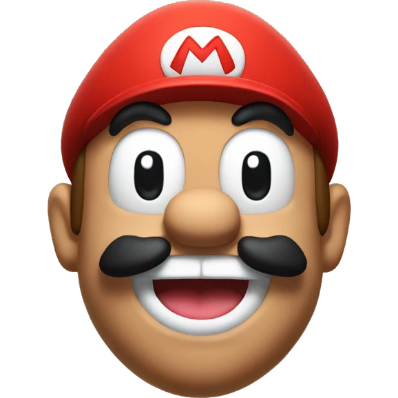 Mario sticking his tounge out emoji