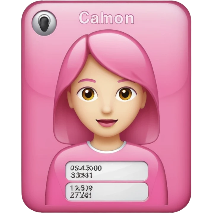 Pink caller Id card
 emoji