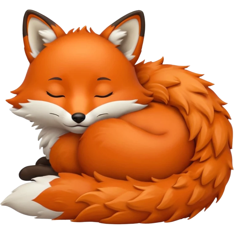a sleeping fox  emoji emoji