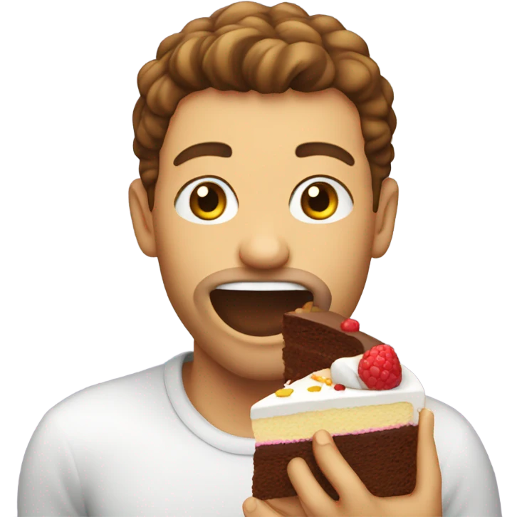Eating cake emoji