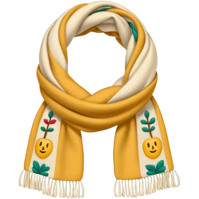 شال گردن کرمی emoji