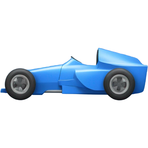Carro de fórmula 1 azul  emoji