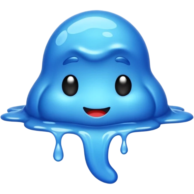blue slimy goop emoji