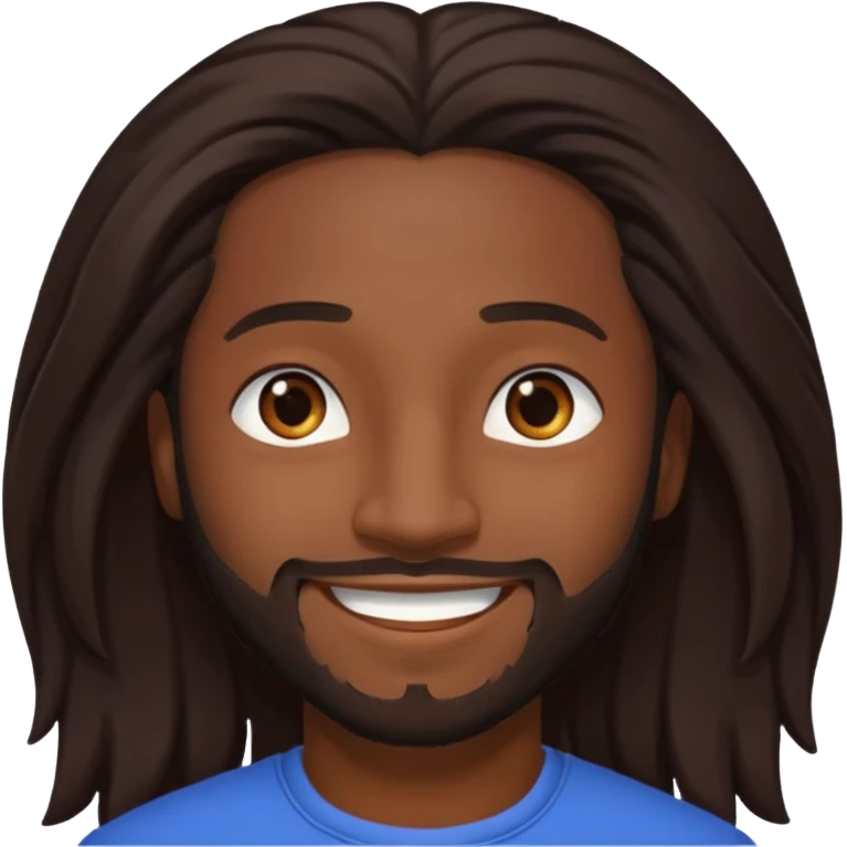 Omarion with long dark brown hair emoji