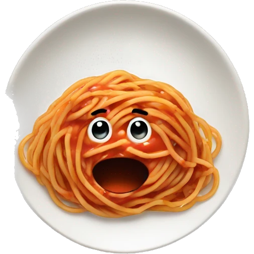 spaghetti with tomatoe sauce emoji