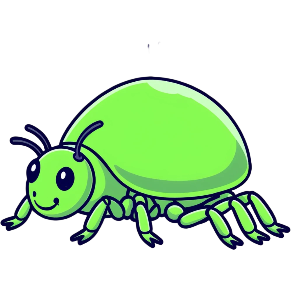 Little bug on its back giggling emoji