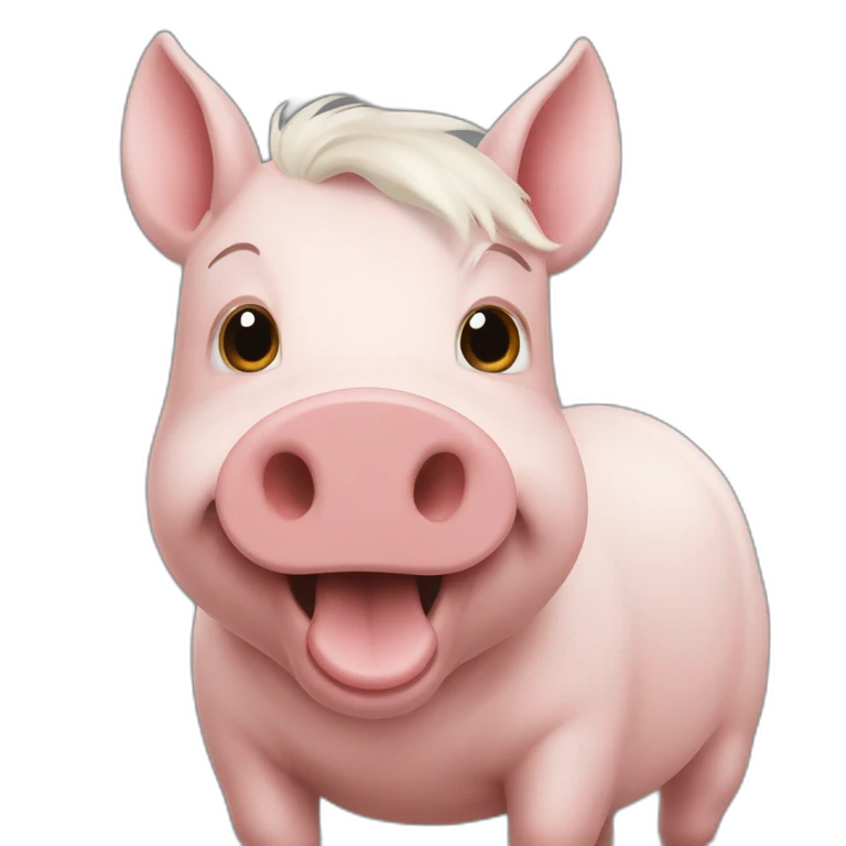 Personne chevauchant un cochon emoji