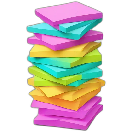 stack of colored post-it notes emoji