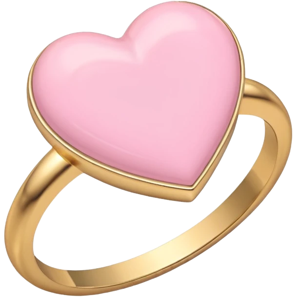 Light Pastel Pink Gold Heart Ring emoji