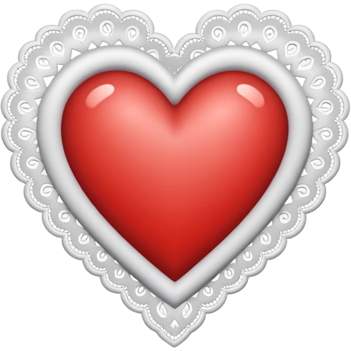 heart with a lace border emoji
