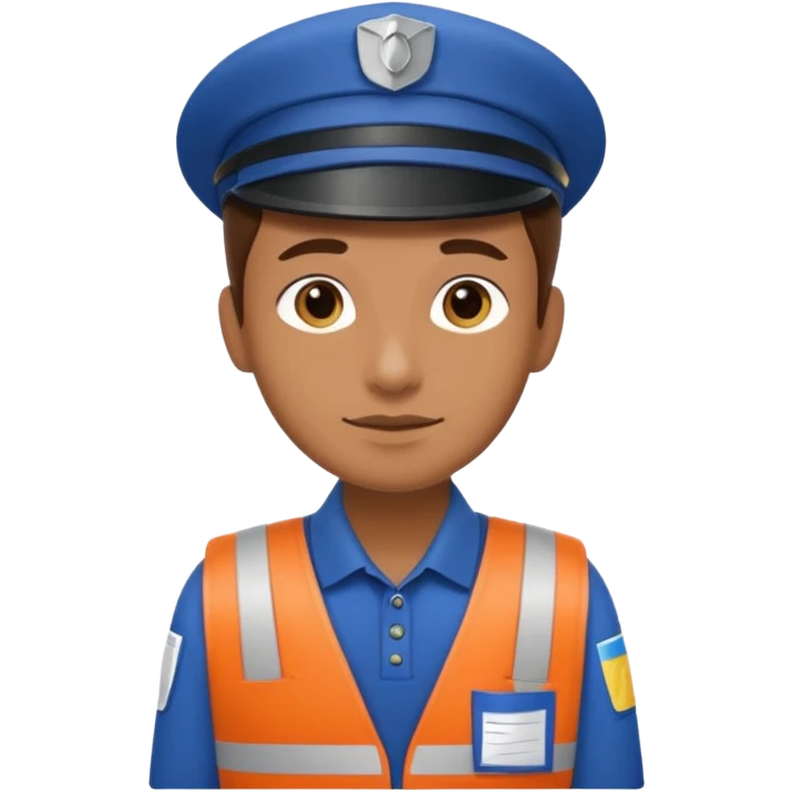 mail carrier with bag in postal crew emoji