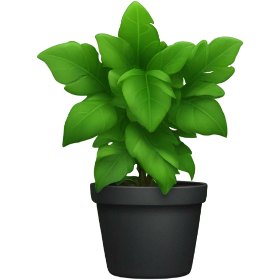 black potted plant emoji