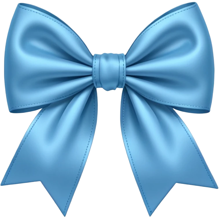 Soft blue bow emoji